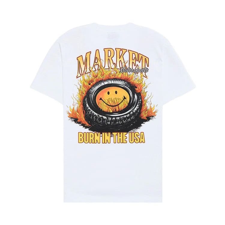 Market Smiley Burnt Rubber T-Shirt White