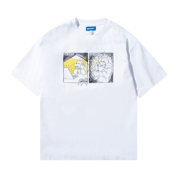 Market Good Screen Comic T-Shirt White