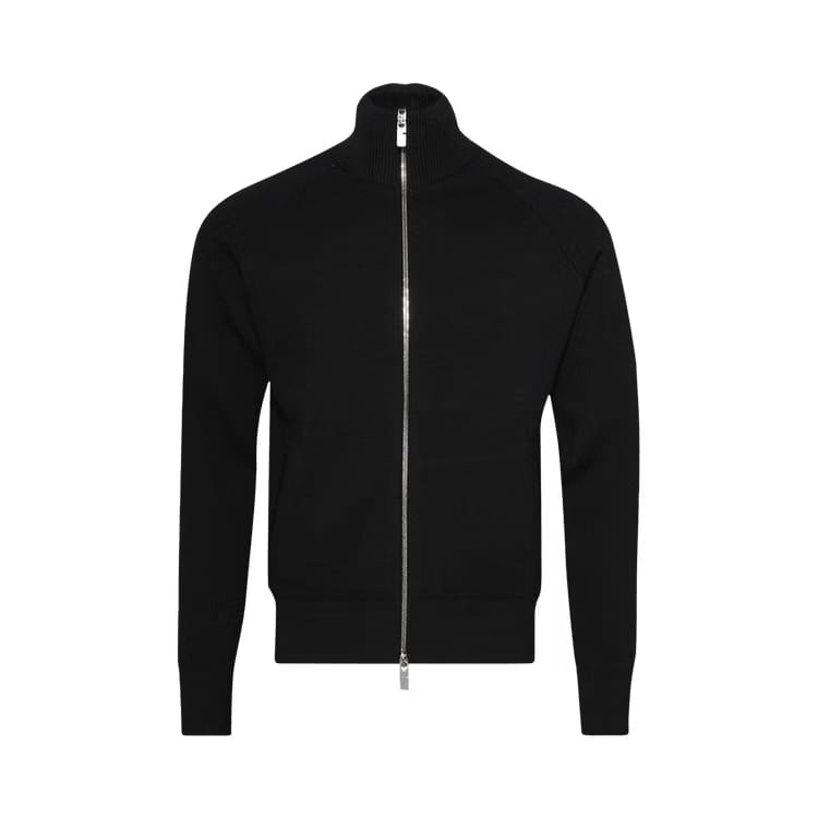 Burberry Mirrored Horse Wool Blend Track Jacket Black