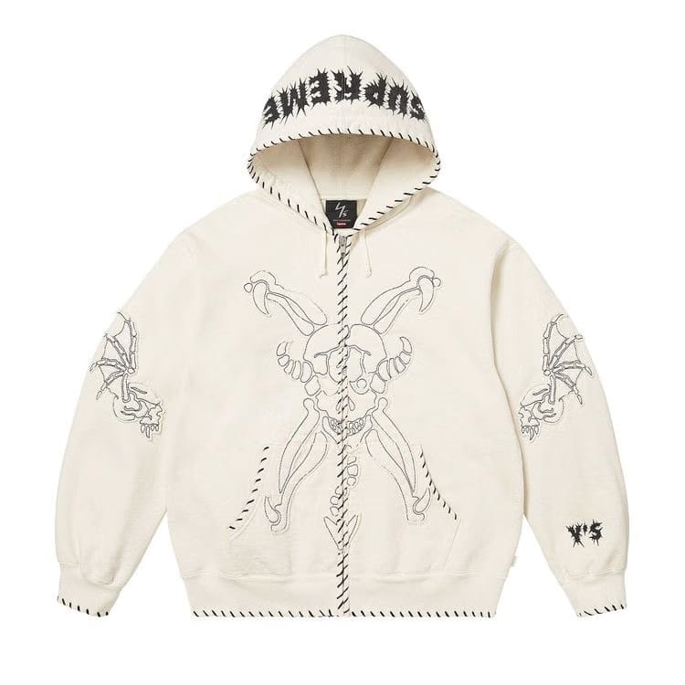 Supreme x Y’s Zip Up Hoodie White