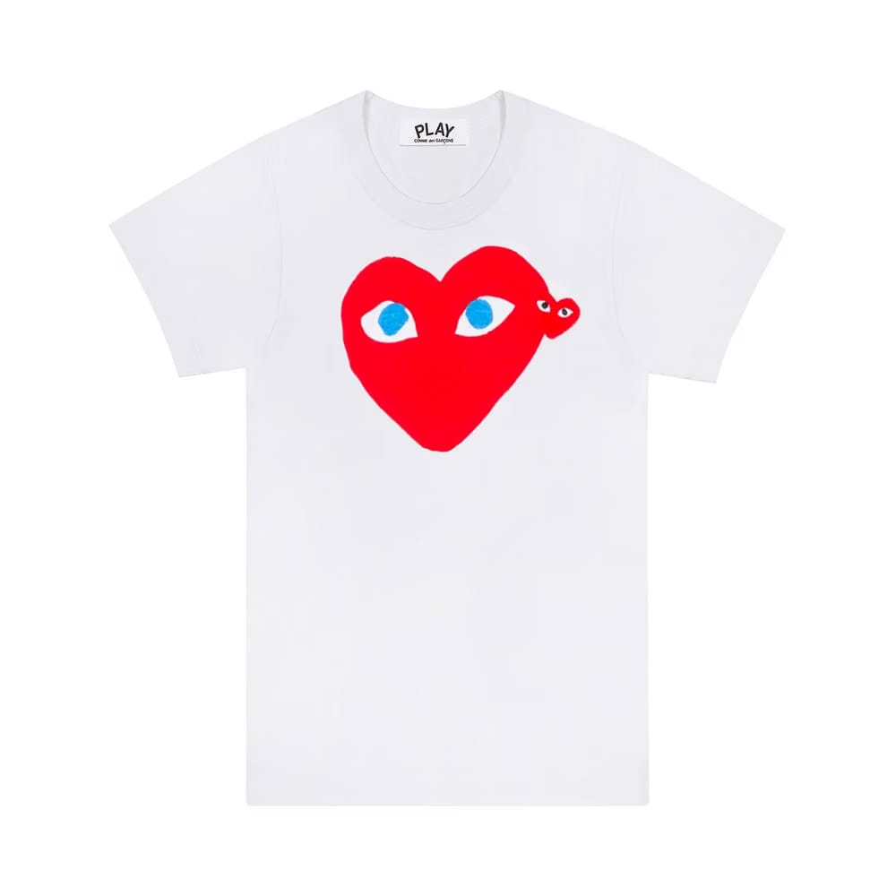 Comme des Garçons PLAY T-Shirt White / Red / Blue