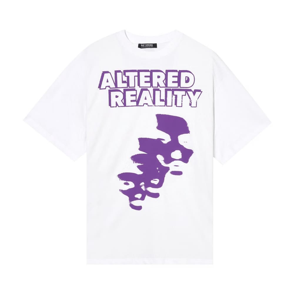Raf Simons Oversized T-Shirt With Altered Reality Print Front White