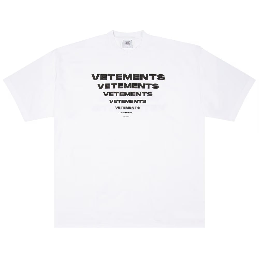 Vetements Pyramid Logo T-Shirt White
