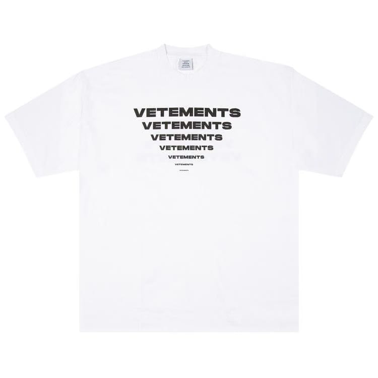 Vetements Pyramid Logo T-Shirt White
