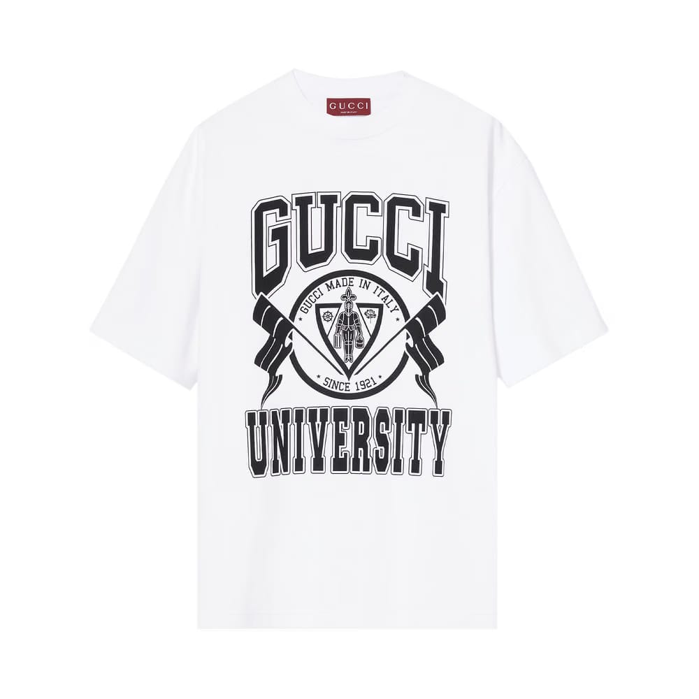 Gucci Printed Jersey T-Shirt White