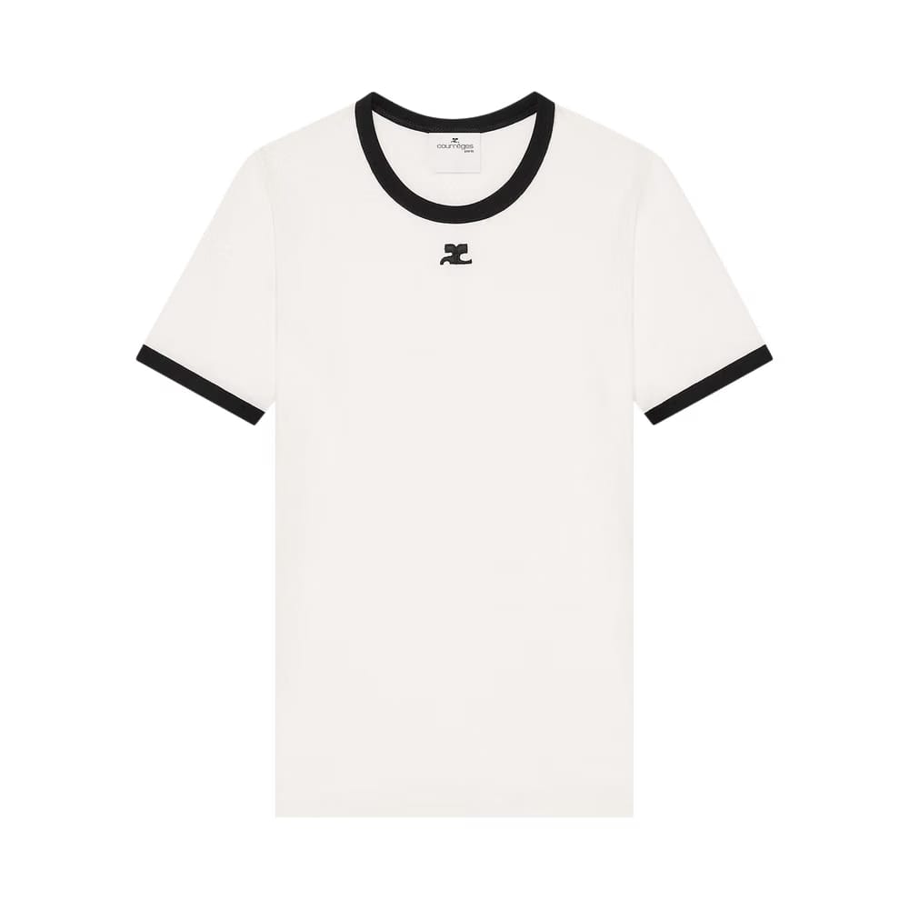 Courrèges Signature Contrast T-Shirt Heritage White/Black
