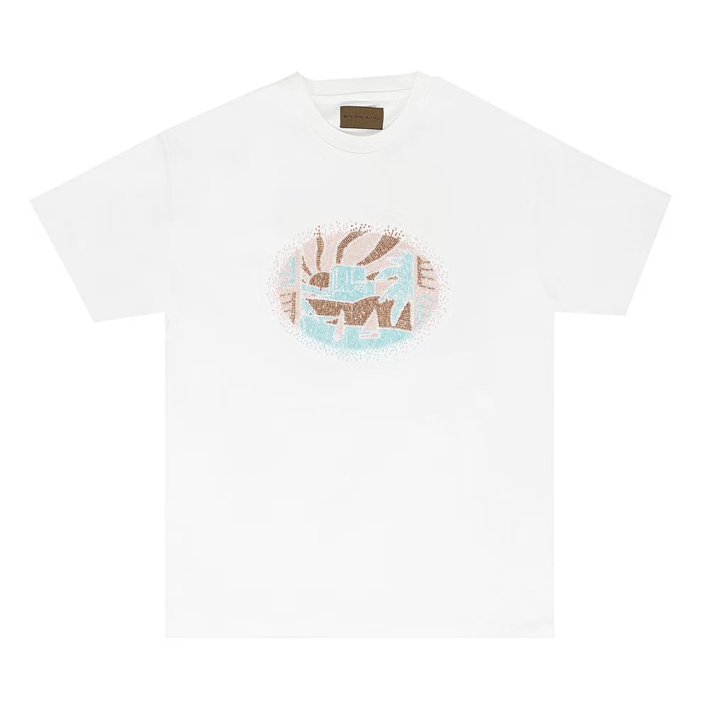 Birth of Royal Child Beaded Nile River T-Shirt White