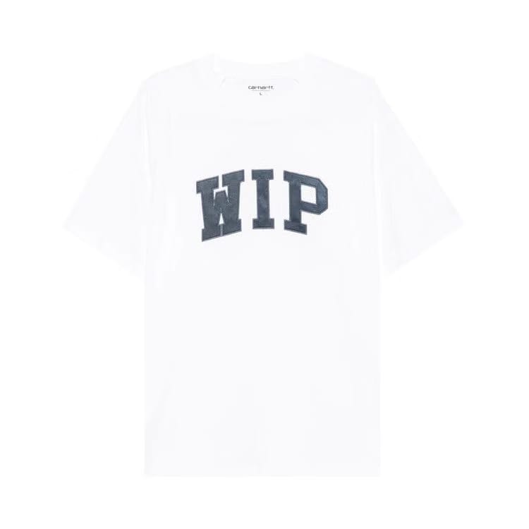 Carhartt WIP Shorts-Sleeve T-Shirt White/Dusky Blue