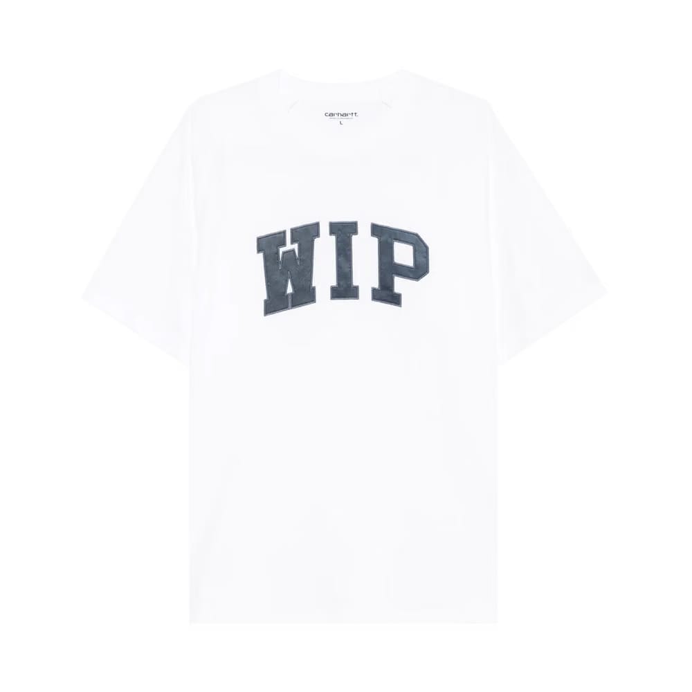 Carhartt WIP Shorts-Sleeve T-Shirt White/Dusky Blue