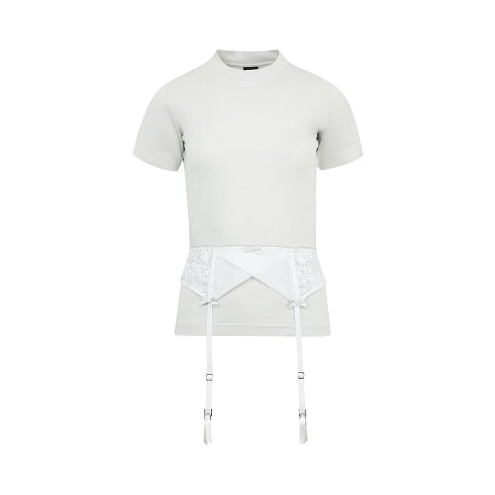 Balenciaga Lingerie T-Shirt Dirty White