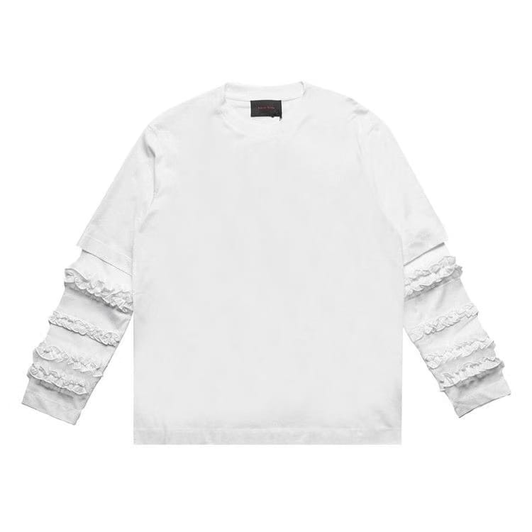 Simone Rocha Ruffle Frill Long-Sleeve T-Shirt White