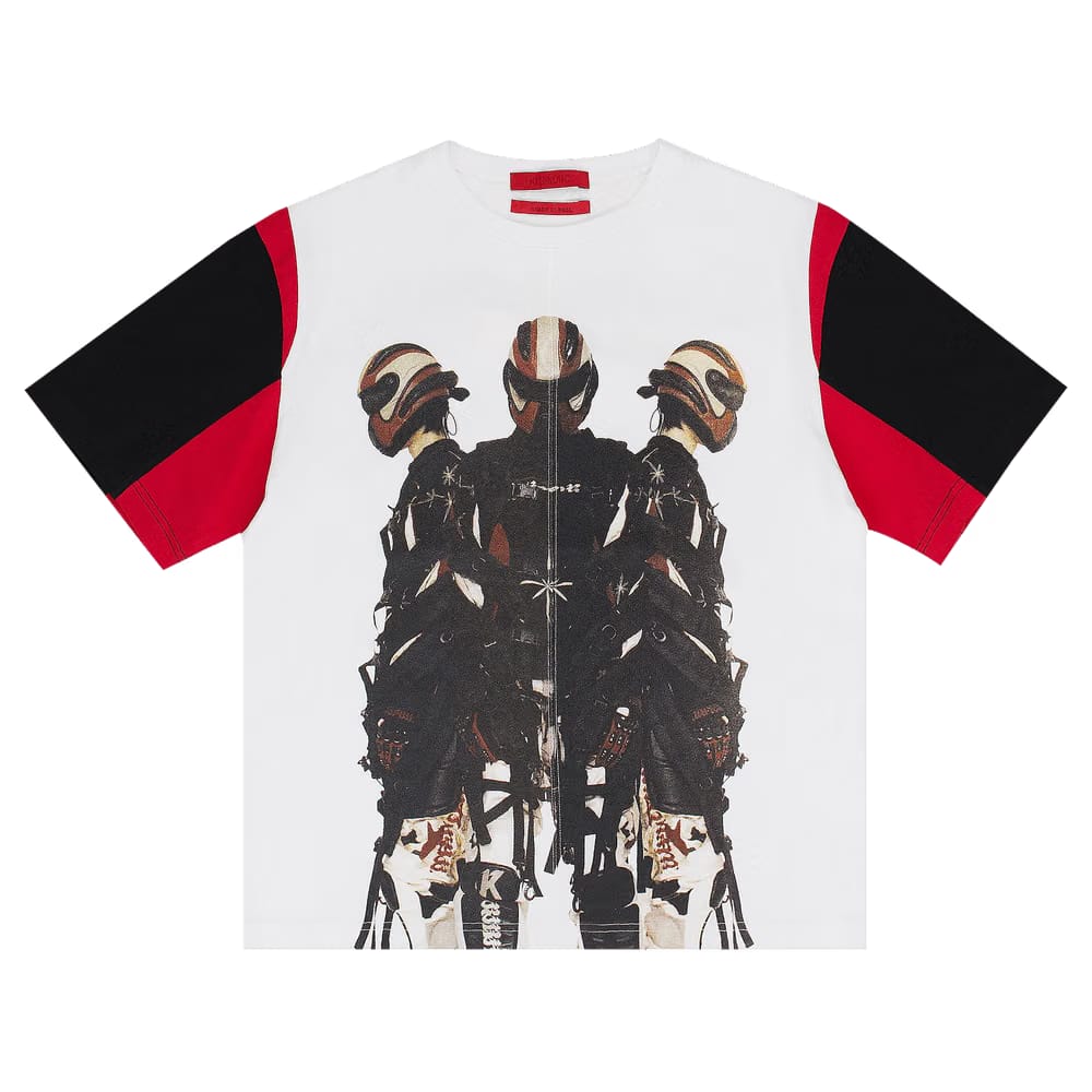 KUSIKOHC Moto Print T-Shirt White
