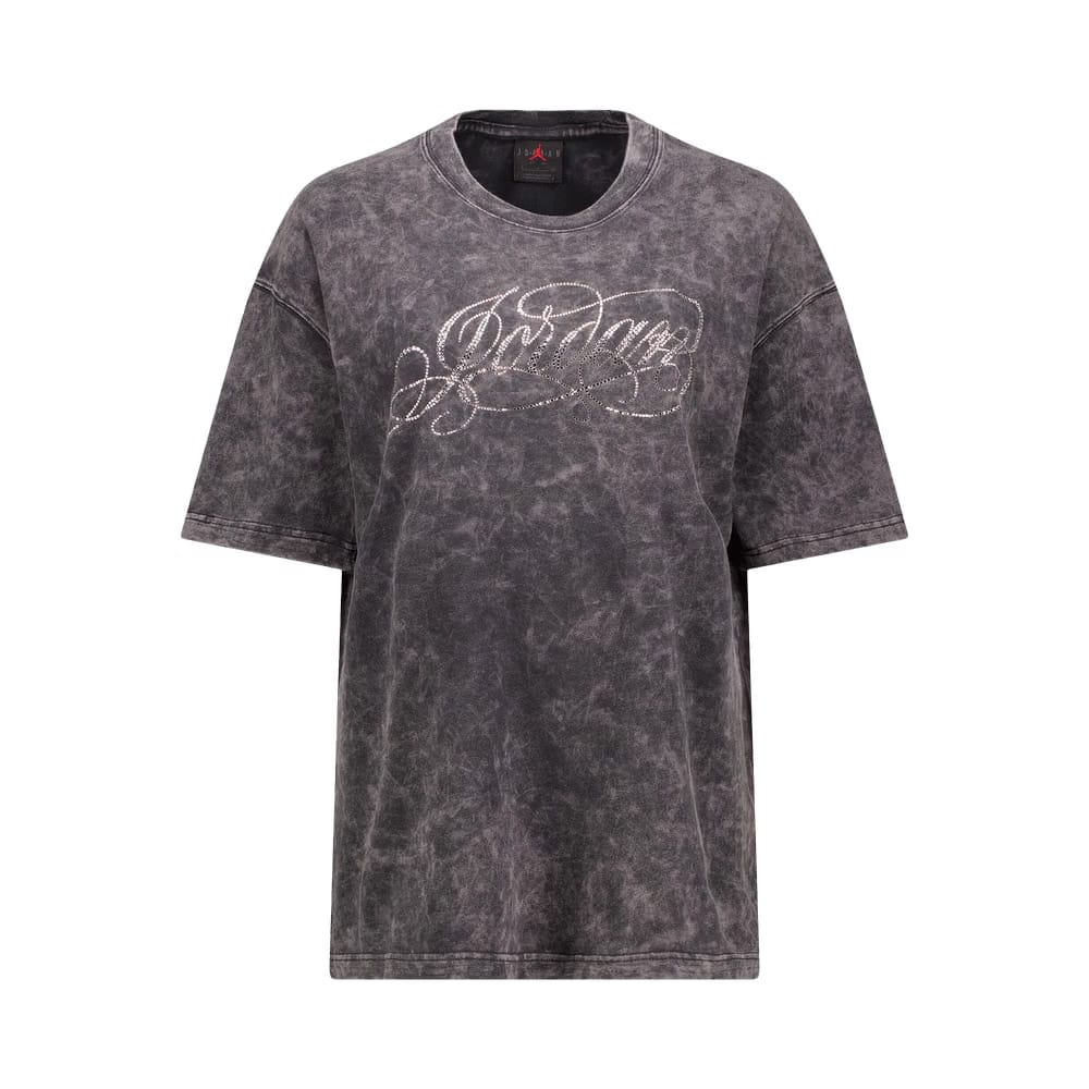 Air Jordan Oversized Crystal T-Shirt Off Black