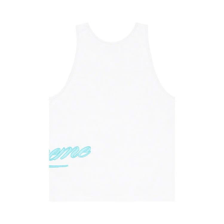 Supreme Mesh Script Tank Top White