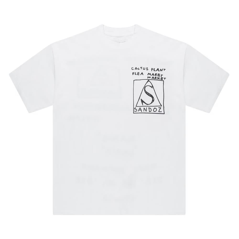 Cactus Plant Flea Market x Tom Sachs Sandoz T-Shirt White