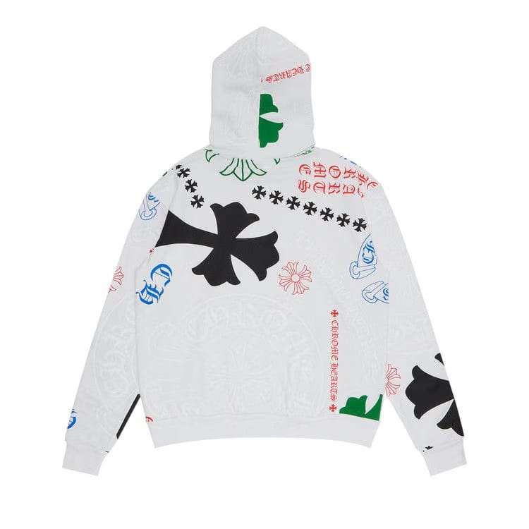 Chrome Hearts Stencil Hoodie White/Multicolor