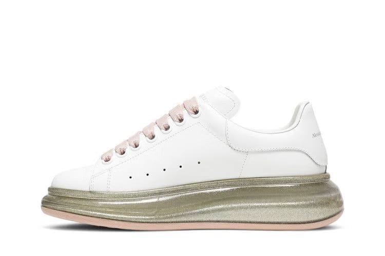 Alexander McQueen Wmns Oversized Sneaker 'Transparent Rose Gold Glitter'