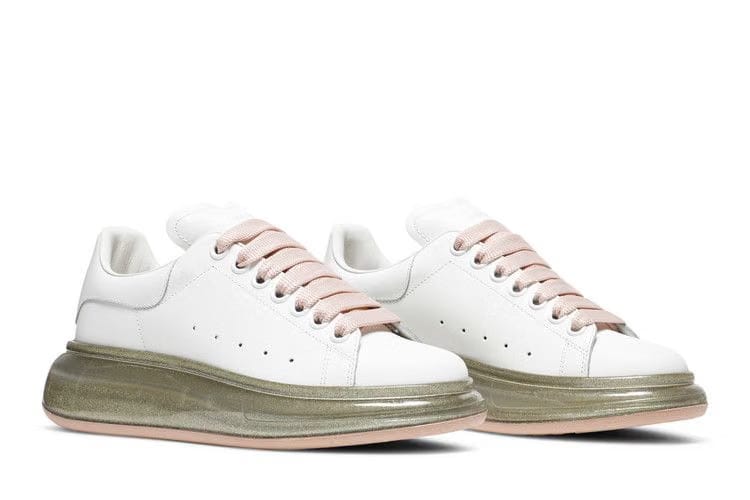 Alexander McQueen Wmns Oversized Sneaker 'Transparent Rose Gold Glitter'