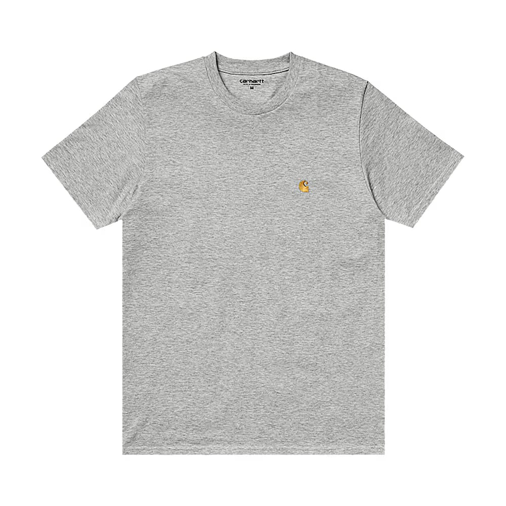 Carhartt WIP Chase T-Shirt Grey Heather/White