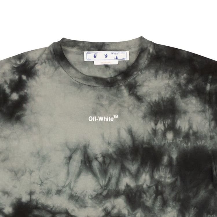 Off-White Arrow Tie Dye Slim Shorts-Sleeve T-Shirt Grey/White