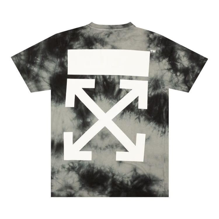 Off-White Arrow Tie Dye Slim Shorts-Sleeve T-Shirt Grey/White