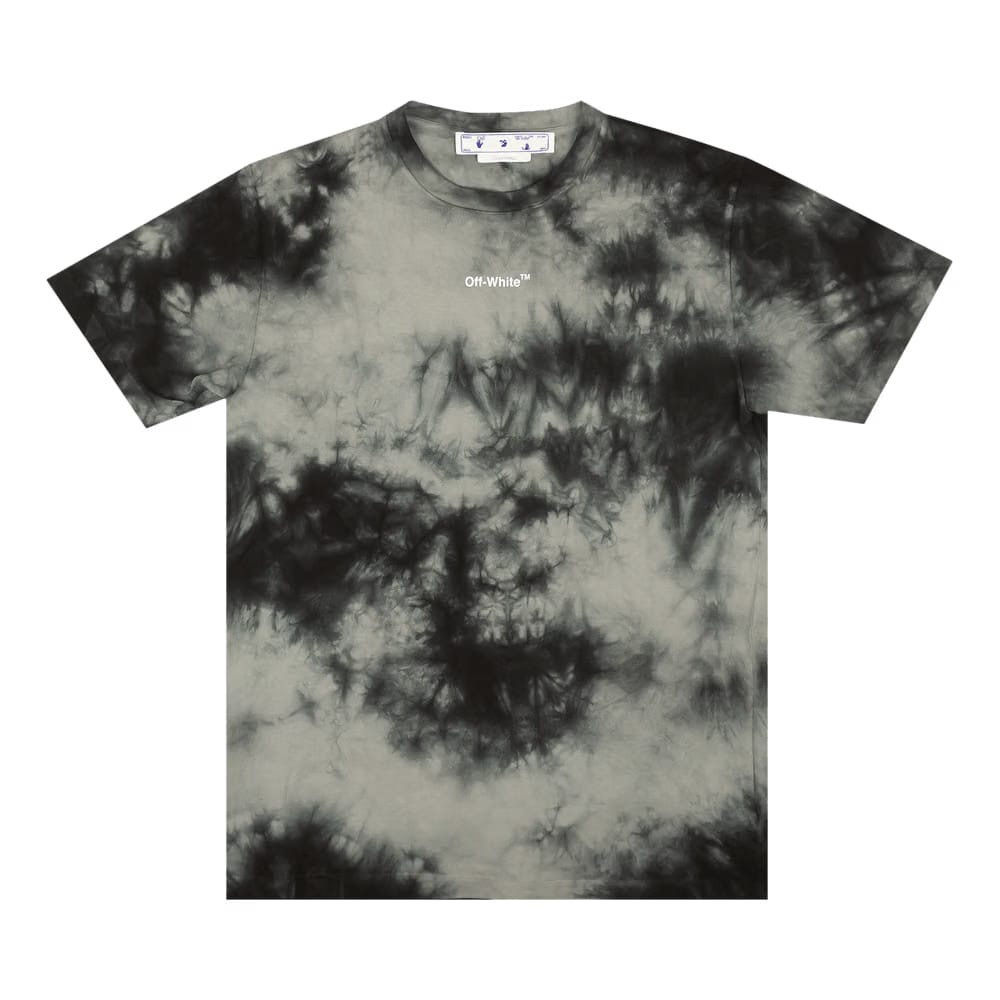 Off-White Arrow Tie Dye Slim Shorts-Sleeve T-Shirt Grey/White