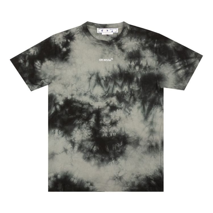 Off-White Arrow Tie Dye Slim Shorts-Sleeve T-Shirt Grey/White