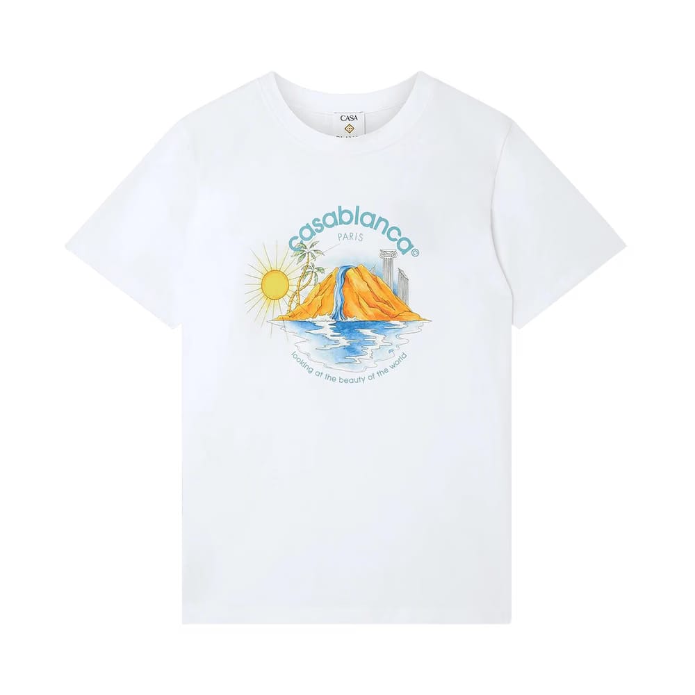 Casablanca Oasis Printed T-Shirt White