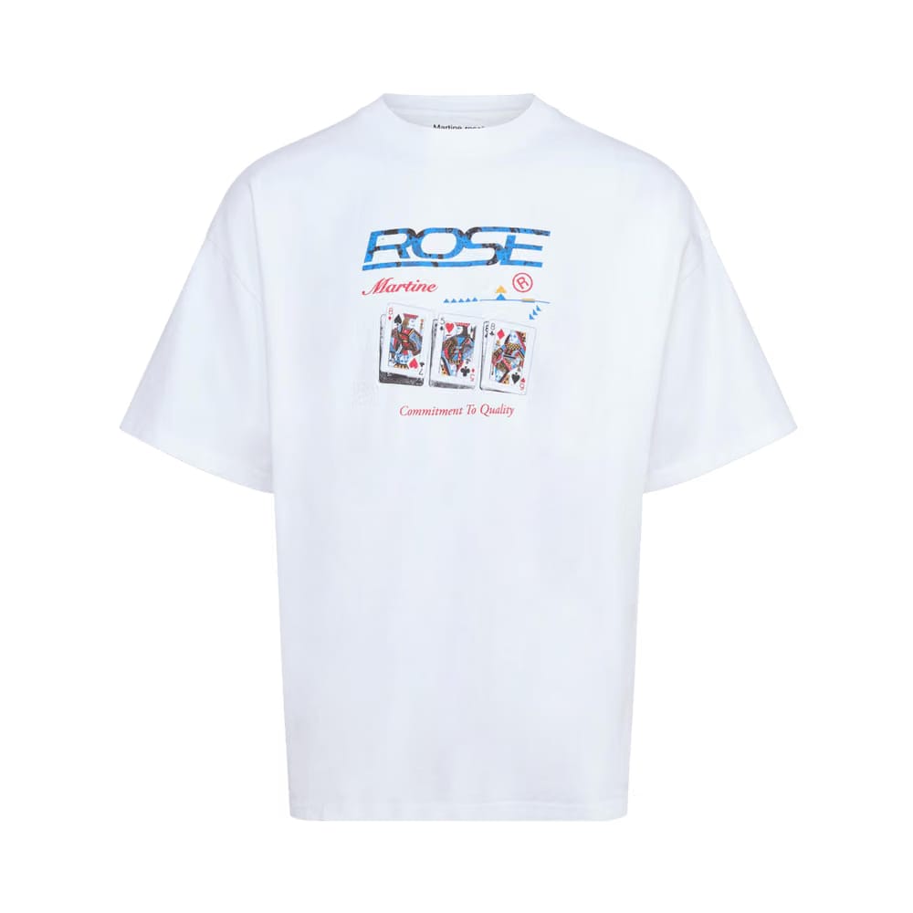 Martine Rose Oversized Shorts-Sleeve T-Shirt White