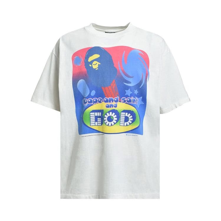 SAINT Mxxxxxx Bape God T-Shirt White