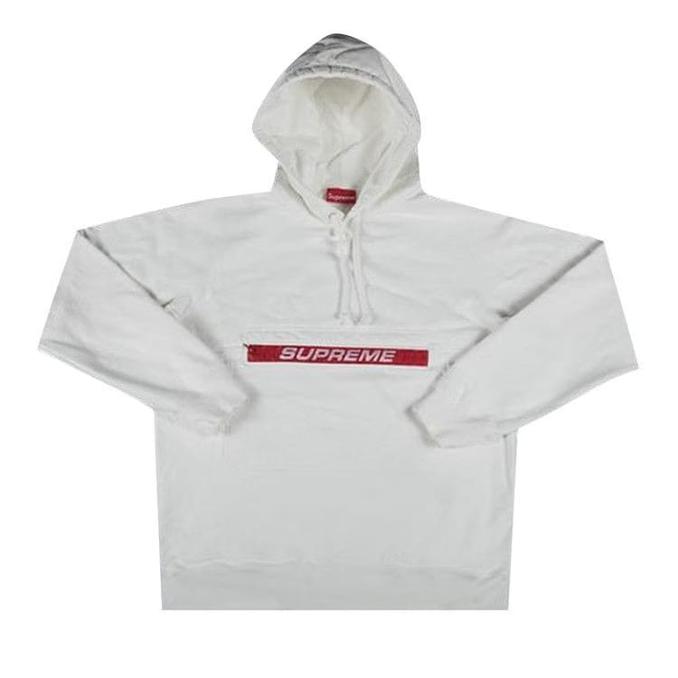 Supreme Zip Pouch Hoodie White