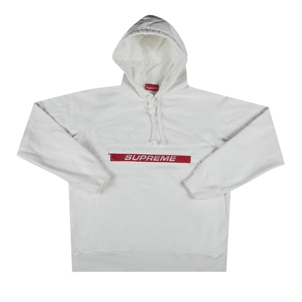 Supreme Zip Pouch Hoodie White