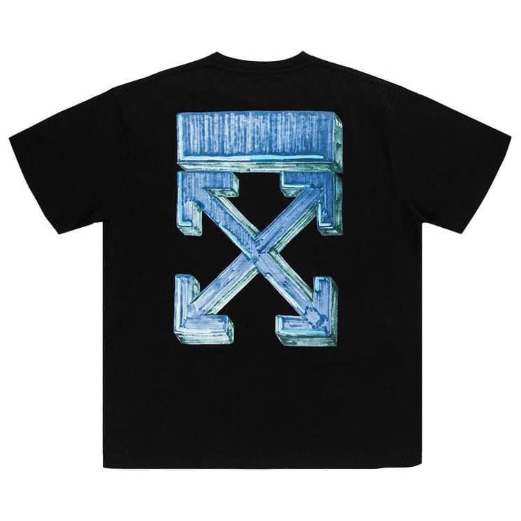 Off-White Marker Shorts-Sleeve Over T-Shirt Black/Blue