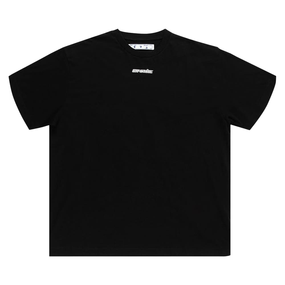 Off-White Marker Shorts-Sleeve Over T-Shirt Black/Blue