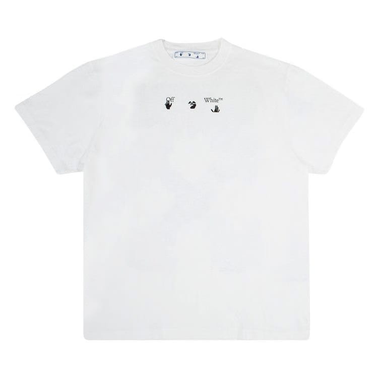 Off-White Marker Shorts-Sleeve Over T-Shirt White/Blue