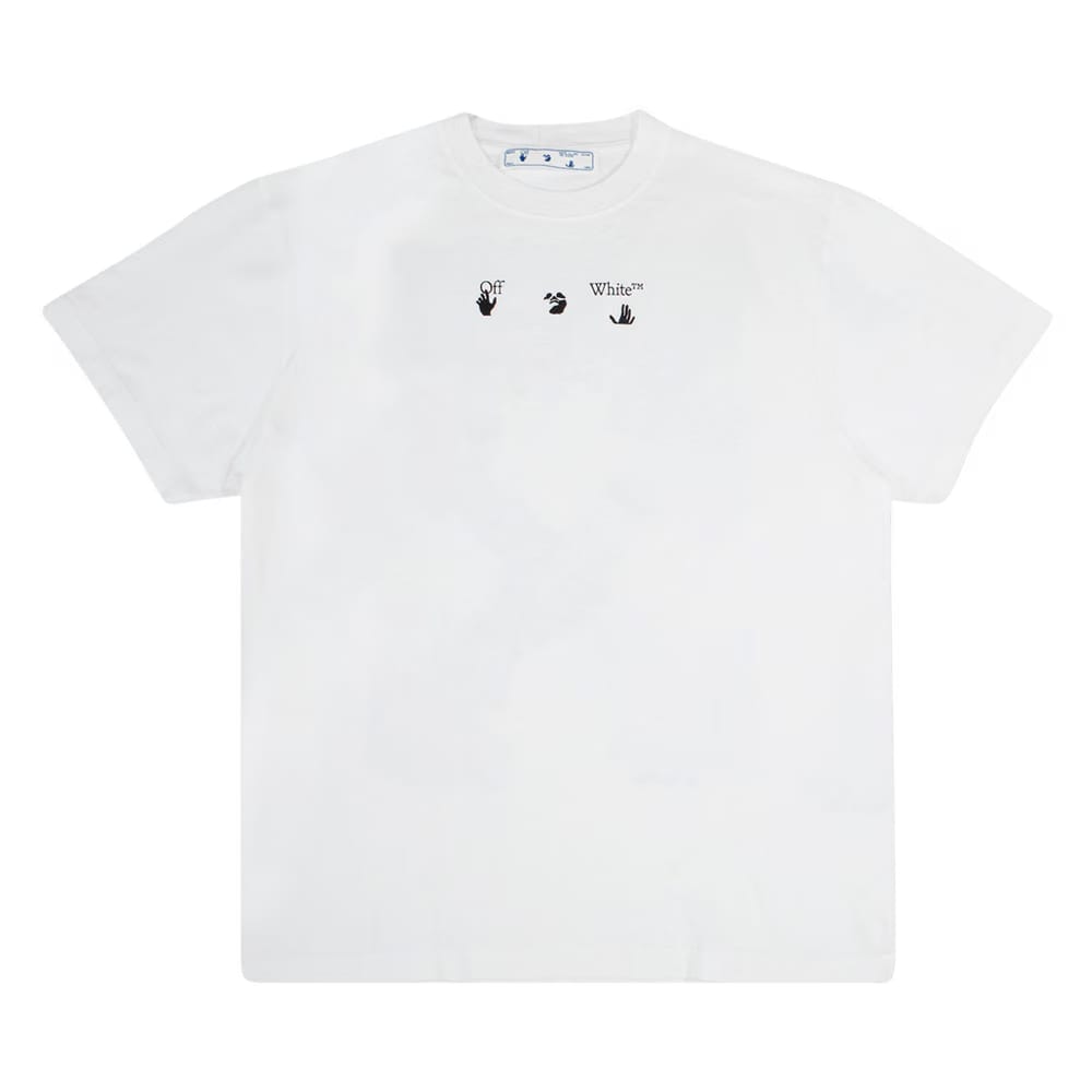 Off-White Marker Shorts-Sleeve Over T-Shirt White/Blue