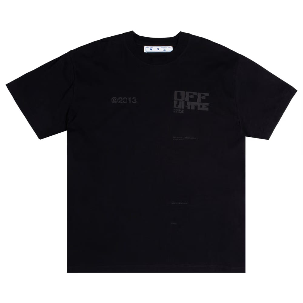 Off-White Tech Marker Shorts-Sleeve Over T-Shirt Black/White