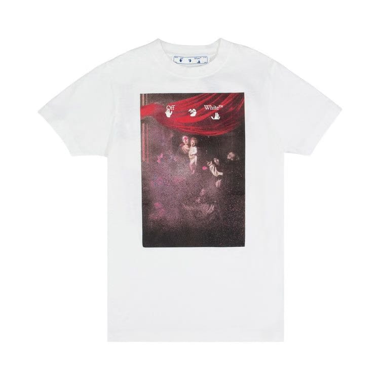Off-White Sprayed Caravaggio Slim T-Shirt White