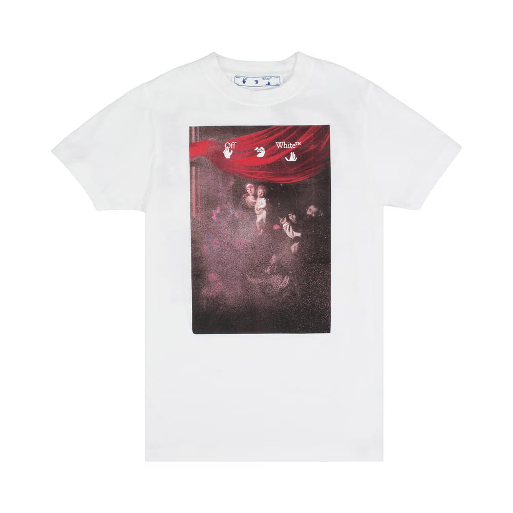 Off-White Sprayed Caravaggio Slim T-Shirt White