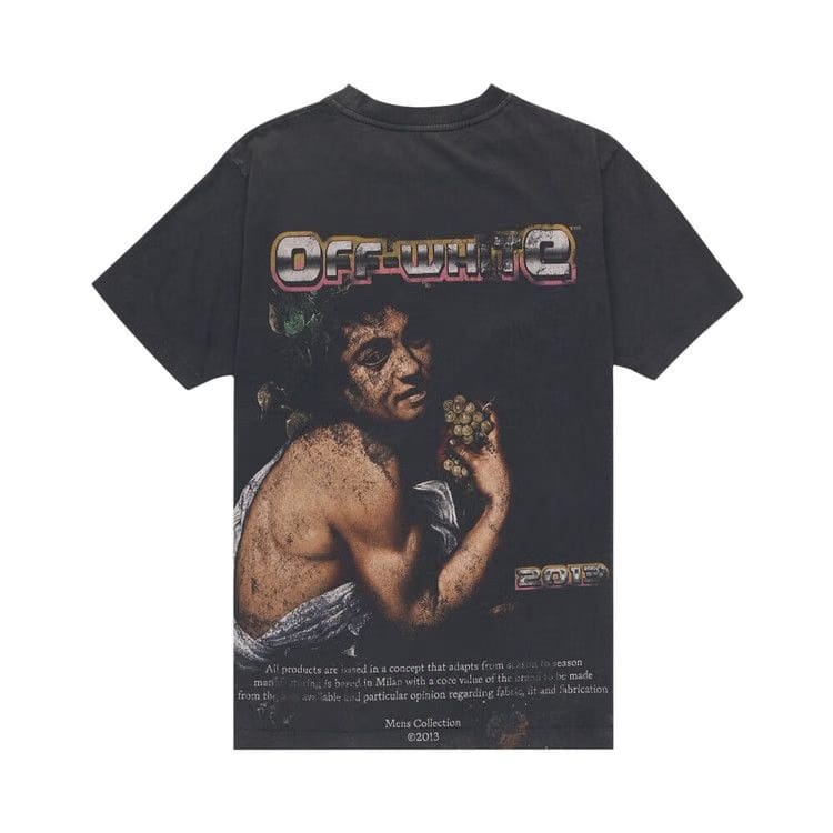 Off-White Digit Bacchus Slim Shorts-Sleeve T-Shirt Black/Multicolor