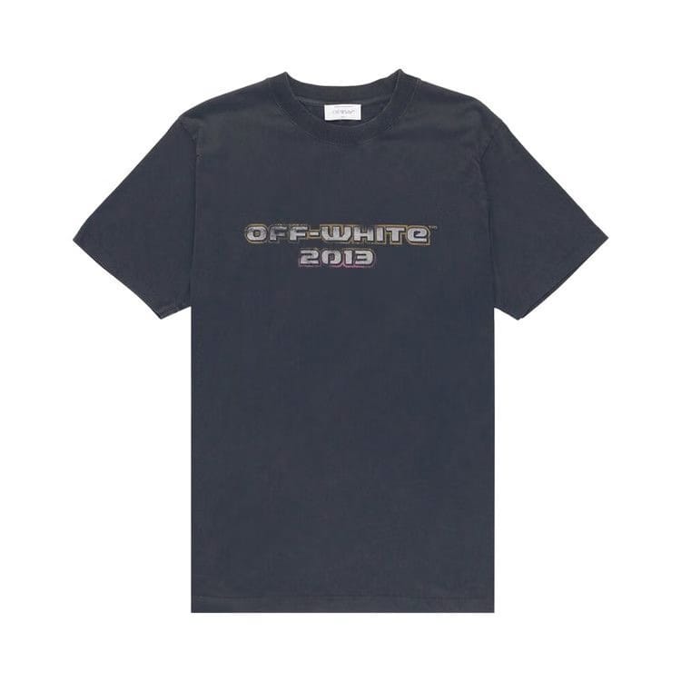 Off-White Digit Bacchus Slim Shorts-Sleeve T-Shirt Black/Multicolor