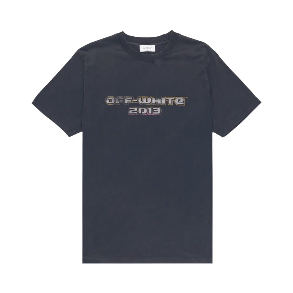 Off-White Digit Bacchus Slim Shorts-Sleeve T-Shirt Black/Multicolor