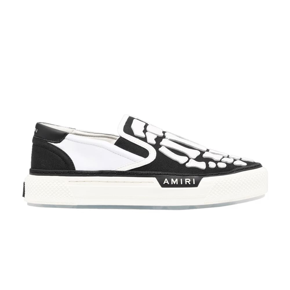 Amiri Skel Top Slip-On Black White