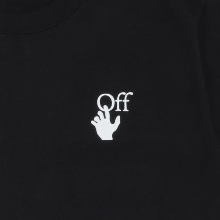 Off-White Marker Shorts-Sleeve Slim T-Shirt Black/Fuchsia
