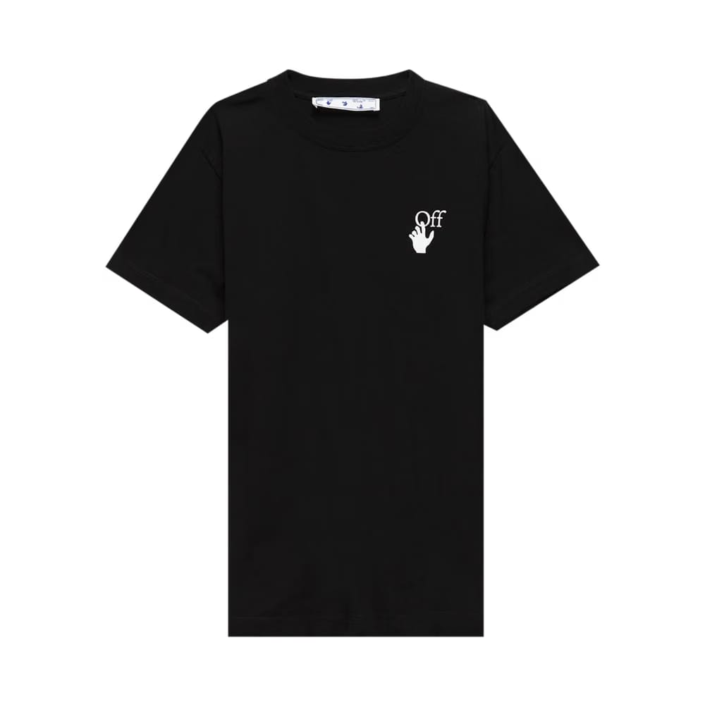 Off-White Marker Shorts-Sleeve Slim T-Shirt Black/Fuchsia