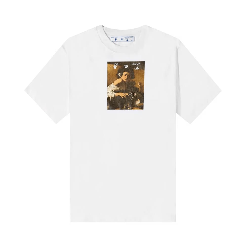 Off-White Caravaggio Boy Shorts-Sleeve Over T-Shirt White/Multicolor