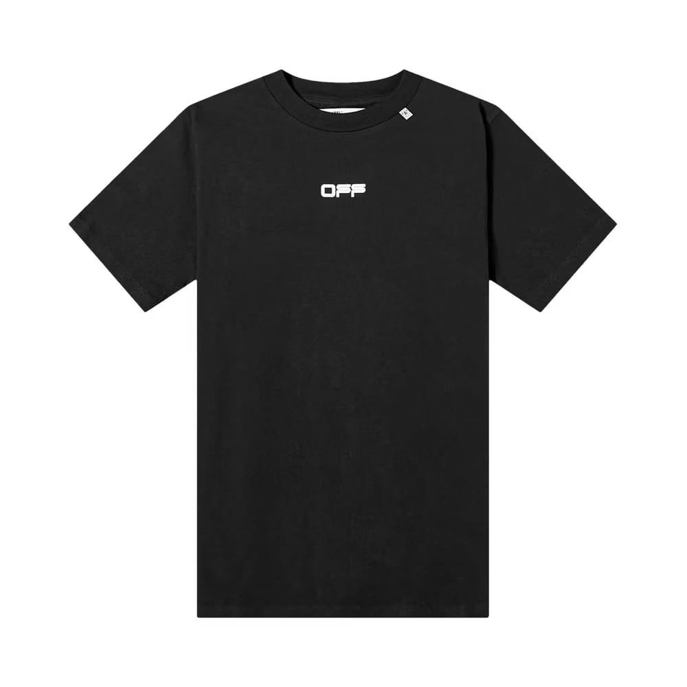 Off-White Caravaggio Square Shorts-Sleeve Slim T-Shirt Black/Multicolor