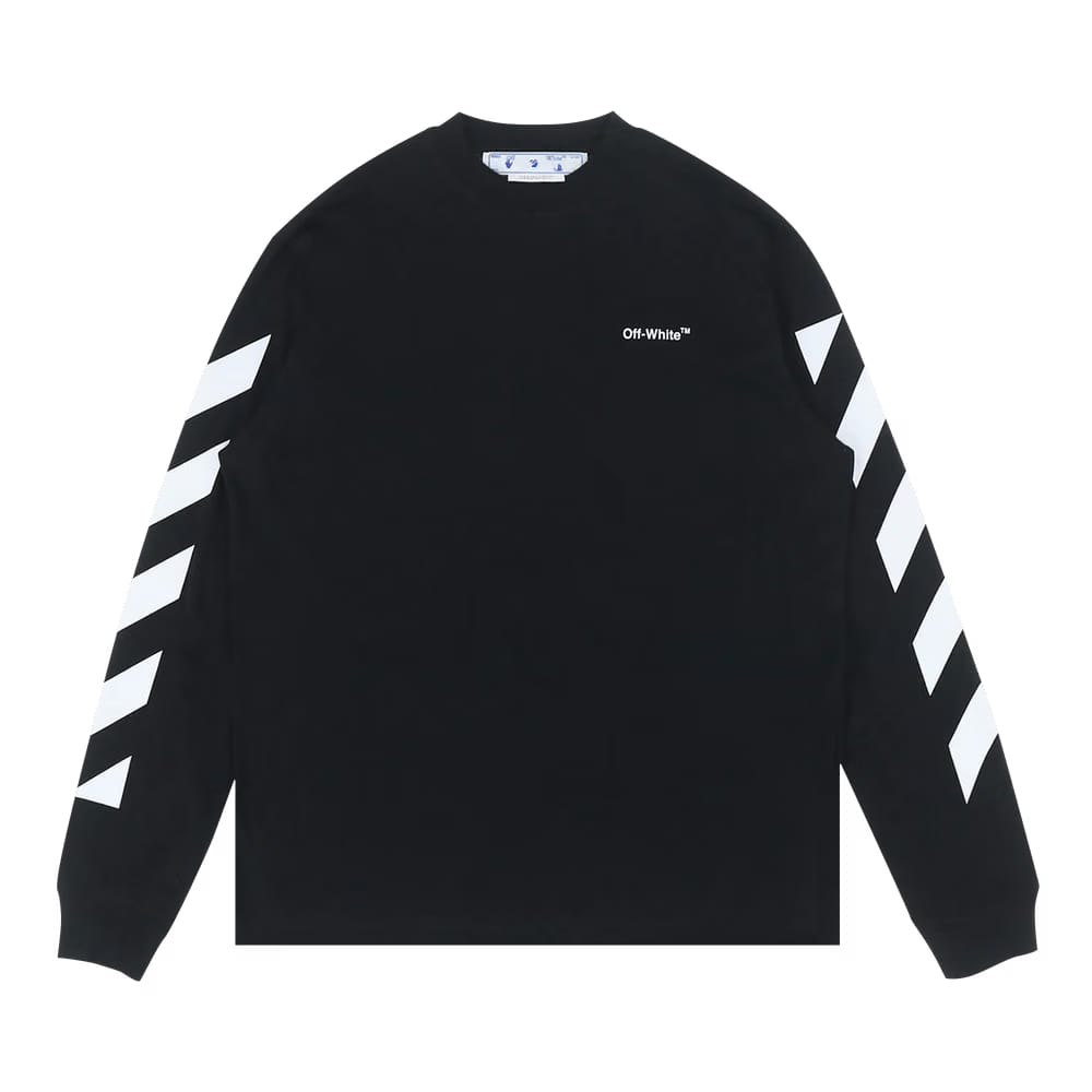 Off-White Diag Helvetica Skate Long-Sleeve T-Shirt Black/White