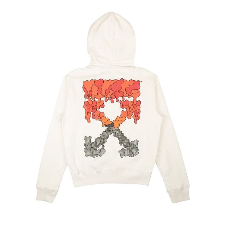 Off-White Marker Flatlock Slim Hoodie White