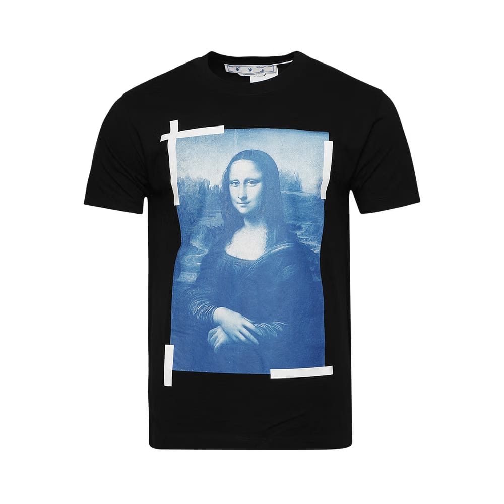 Off-White Monalisa Slim Shorts-Sleeve T-Shirt Black